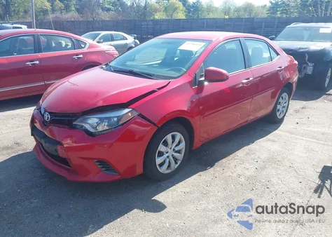 2016 Toyota Corolla Le z USA, uszkodzony, nr VIN 2T1BURHEXGC540019